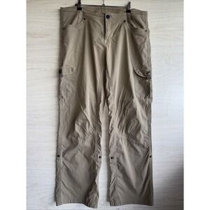 KÜHL Women's Splash Tan Roll-Up Cargo Convertible Pants Sz 14 Reg